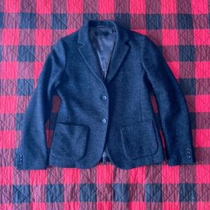 UNIQLO charcoal grey wool blazer Medium EUC